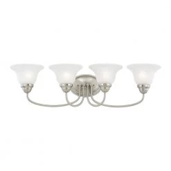Edgemont 4 Light Brushed Nickel Bath Vanity Light by Livex Lighting -Livex Lighting shop brushed nickel livex lighting vanity lighting 1534 91 1f 1000