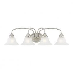 Edgemont 4 Light Brushed Nickel Bath Vanity Light by Livex Lighting