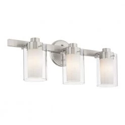 Manhattan 3 Light Brushed Nickel Bath Vanity by Livex Lighting -Livex Lighting shop brushed nickel livex lighting vanity lighting 1543 91 fa 1000