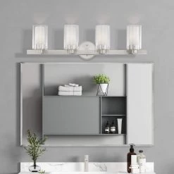 Manhattan 4 Light Brushed Nickel Bath Vanity Light by Livex Lighting -Livex Lighting shop brushed nickel livex lighting vanity lighting 1544 91 1d 1000