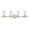 Manhattan 4 Light Brushed Nickel Bath Vanity Light by Livex Lighting