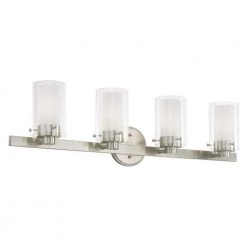 Manhattan 4 Light Brushed Nickel Bath Vanity Light by Livex Lighting -Livex Lighting shop brushed nickel livex lighting vanity lighting 1544 91 76 1000