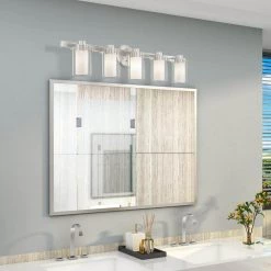 Manhattan 5 Light Brushed Nickel Bath Vanity by Livex Lighting -Livex Lighting shop brushed nickel livex lighting vanity lighting 15455 91 40 1000