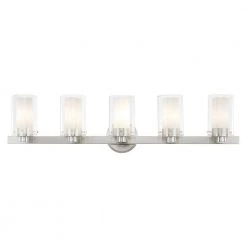 Manhattan 5 Light Brushed Nickel Bath Vanity by Livex Lighting -Livex Lighting shop brushed nickel livex lighting vanity lighting 15455 91 44 1000