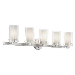 Manhattan 5 Light Brushed Nickel Bath Vanity by Livex Lighting -Livex Lighting shop brushed nickel livex lighting vanity lighting 15455 91 76 1000