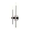 Denmark 2 Light Brushed Nickel with Bronze Accents Sconce by Livex Lighting