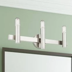 Helsinki 3 Light Brushed Nickel with Bronze Accents Vanity Sconce by Livex Lighting -Livex Lighting shop brushed nickel livex lighting vanity lighting 15833 91 1d 1000