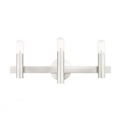 Helsinki 3 Light Brushed Nickel with Bronze Accents Vanity Sconce by Livex Lighting -Livex Lighting shop brushed nickel livex lighting vanity lighting 15833 91 c3 1000