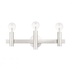 Helsinki 3 Light Brushed Nickel with Bronze Accents Vanity Sconce by Livex Lighting -Livex Lighting shop brushed nickel livex lighting vanity lighting 15833 91 fa 1000