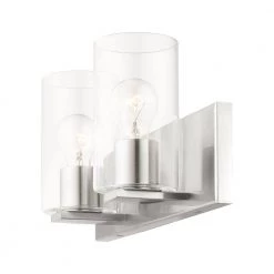 Zurich 2 Light Brushed Nickel Vanity Sconce by Livex Lighting -Livex Lighting shop brushed nickel livex lighting vanity lighting 16552 91 76 1000