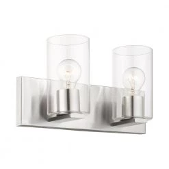 Zurich 2 Light Brushed Nickel Vanity Sconce by Livex Lighting -Livex Lighting shop brushed nickel livex lighting vanity lighting 16552 91 fa 1000