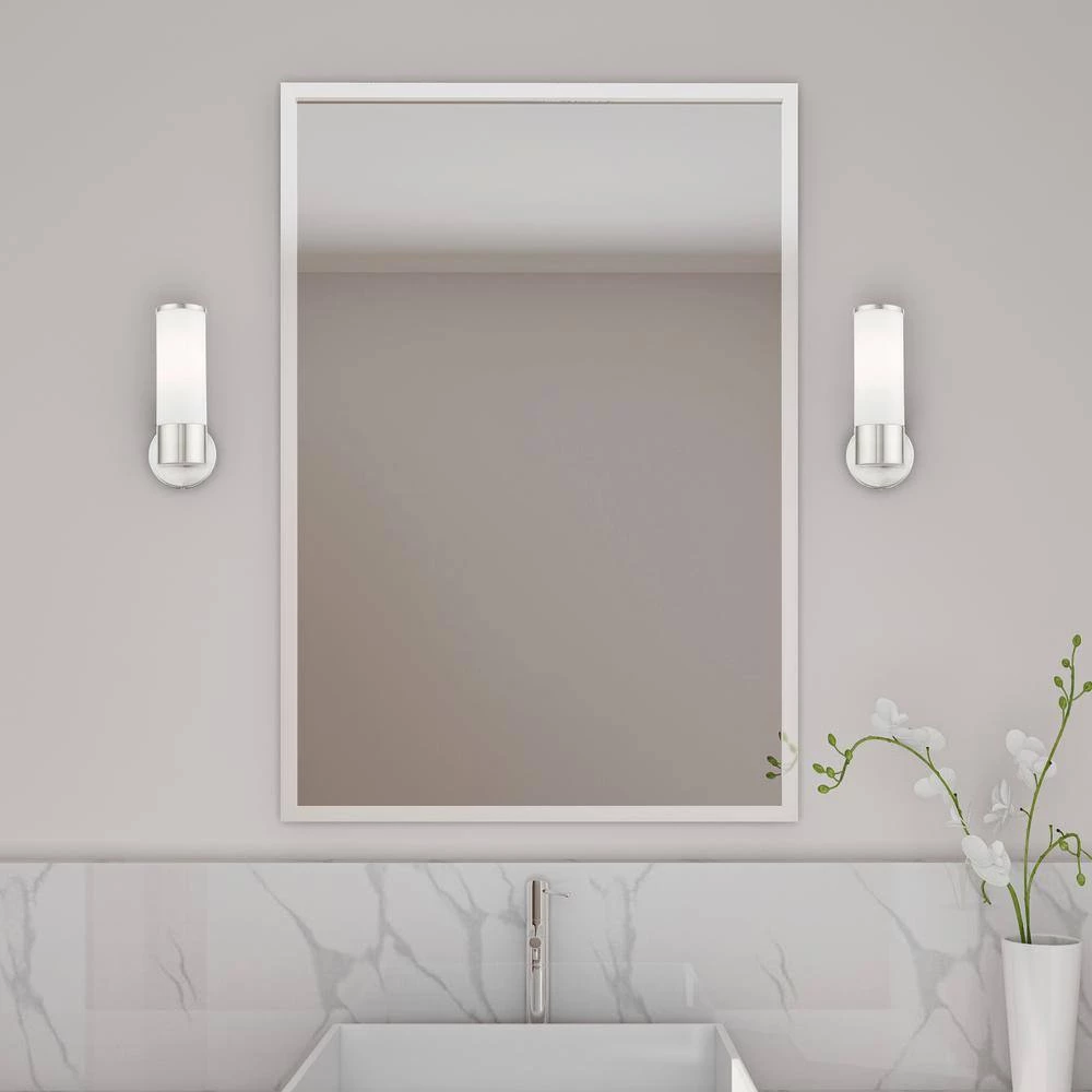 Lindale 1 Light Brushed Nickel ADA Vanity Sconce by Livex Lighting 5 Lindale 1 Light Brushed Nickel ADA Vanity Sconce by Livex Lighting - Image 5