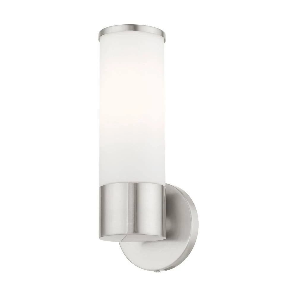 Lindale 1 Light Brushed Nickel ADA Vanity Sconce by Livex Lighting 11 Lindale 1 Light Brushed Nickel ADA Vanity Sconce by Livex Lighting - Image 11