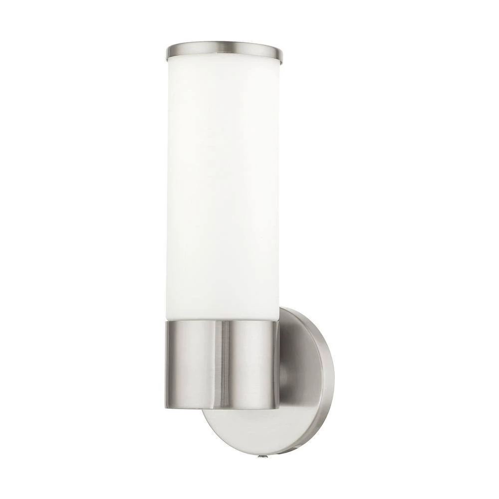 Lindale 1 Light Brushed Nickel ADA Vanity Sconce by Livex Lighting 9 Lindale 1 Light Brushed Nickel ADA Vanity Sconce by Livex Lighting - Image 9