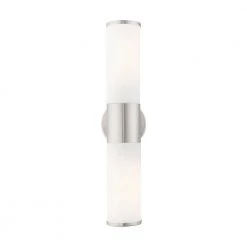 Lindale 2 Light Brushed Nickel ADA Vanity Sconce by Livex Lighting -Livex Lighting shop brushed nickel livex lighting vanity lighting 16562 91 1f 1000