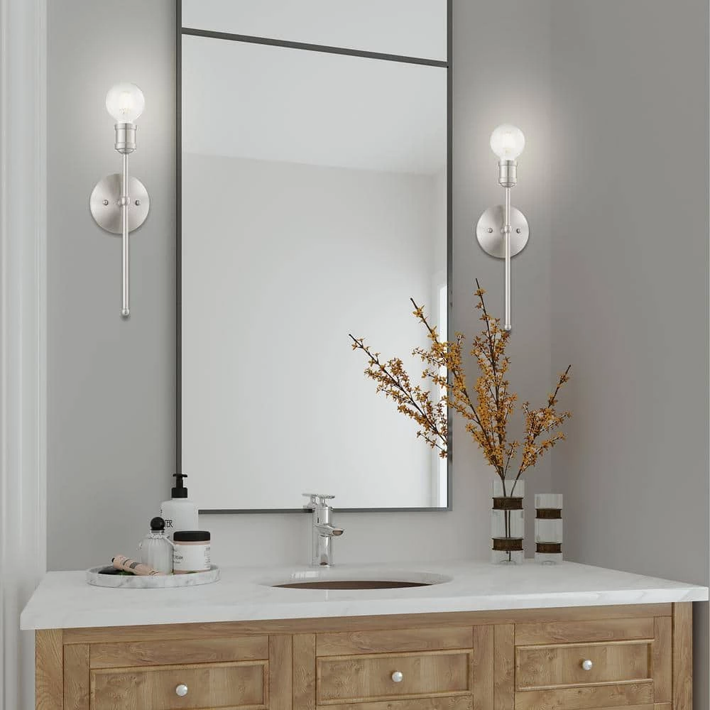 Lansdale 1 Light Brushed Nickel Sconce by Livex Lighting 3 Lansdale 1 Light Brushed Nickel Sconce by Livex Lighting - Image 3