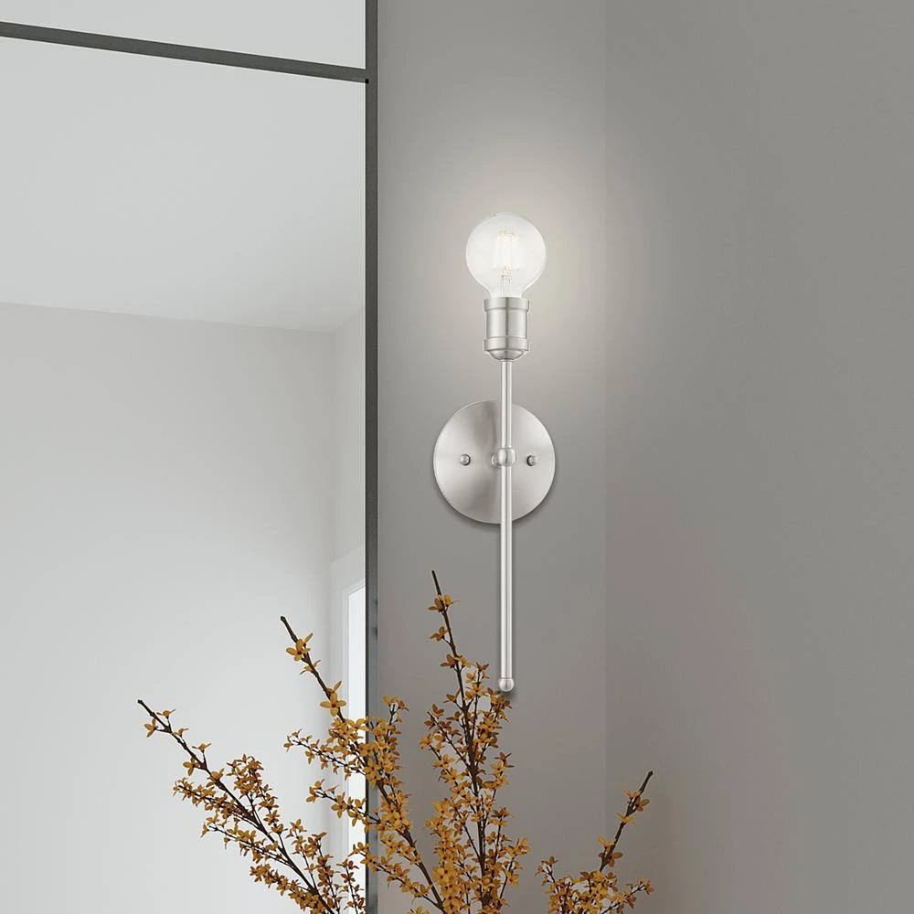 Lansdale 1 Light Brushed Nickel Sconce by Livex Lighting 2 Lansdale 1 Light Brushed Nickel Sconce by Livex Lighting - Image 2
