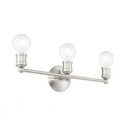 Lansdale 3 Light Brushed Nickel Vanity Sconce by Livex Lighting -Livex Lighting shop brushed nickel livex lighting vanity lighting 16713 91 1f 1000