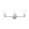 Lansdale 3 Light Brushed Nickel Vanity Sconce by Livex Lighting