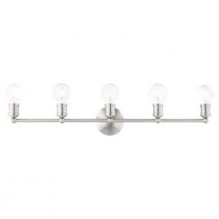 Lansdale 5 Light Brushed Nickel Vanity Sconce by Livex Lighting