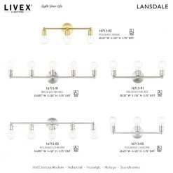 Lansdale 5 Light Brushed Nickel Vanity Sconce by Livex Lighting -Livex Lighting shop brushed nickel livex lighting vanity lighting 16715 91 d4 1000