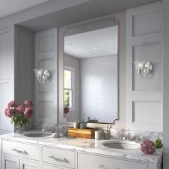 Moreland 1-Light Brushed Nickel Wall Sconce with Clear Glass by Livex Lighting 15 Moreland 1-Light Brushed Nickel Wall Sconce with Clear Glass by Livex Lighting -Livex Lighting shop brushed nickel livex lighting vanity lighting 16931 91 76 1000