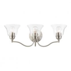 Moreland 24 in. 3-Light Brushed Nickel Vanity Light with Clear Glass by Livex Lighting 13 Moreland 24 in. 3-Light Brushed Nickel Vanity Light with Clear Glass by Livex Lighting -Livex Lighting shop brushed nickel livex lighting vanity lighting 16933 91 4f 1000