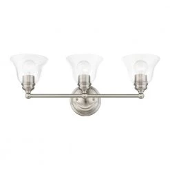 Moreland 24 in. 3-Light Brushed Nickel Vanity Light with Clear Glass by Livex Lighting 11 Moreland 24 in. 3-Light Brushed Nickel Vanity Light with Clear Glass by Livex Lighting -Livex Lighting shop brushed nickel livex lighting vanity lighting 16943 91 4f 1000