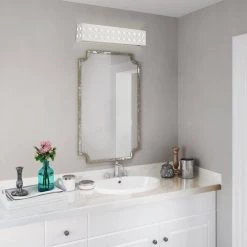 Calinda 4 Light Brushed Nickel ADA Vanity Sconce by Livex Lighting -Livex Lighting shop brushed nickel livex lighting vanity lighting 17133 91 1d 1000