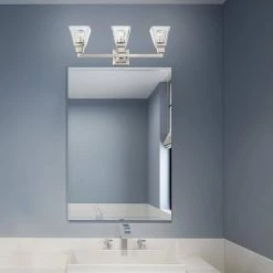 Mission 3 Light Brushed Nickel Vanity Sconce by Livex Lighting -Livex Lighting shop brushed nickel livex lighting vanity lighting 17173 91 1d 1000