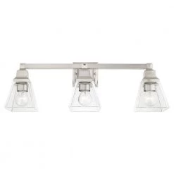 Mission 3 Light Brushed Nickel Vanity Sconce by Livex Lighting -Livex Lighting shop brushed nickel livex lighting vanity lighting 17173 91 1f 1000