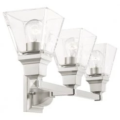 Mission 3 Light Brushed Nickel Vanity Sconce by Livex Lighting -Livex Lighting shop brushed nickel livex lighting vanity lighting 17173 91 76 1000
