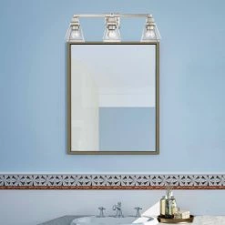 Mission 3 Light Brushed Nickel Vanity Sconce by Livex Lighting -Livex Lighting shop brushed nickel livex lighting vanity lighting 17173 91 a0 1000