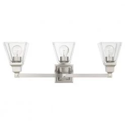 Mission 3 Light Brushed Nickel Vanity Sconce by Livex Lighting -Livex Lighting shop brushed nickel livex lighting vanity lighting 17173 91 c3 1000