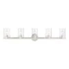 Munich 42 in. 5-Light Brushed Nickel Vanity Light with Clear Glass by Livex Lighting