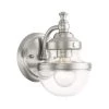 Oldwick 1 Light Brushed Nickel Vanity Sconce by Livex Lighting