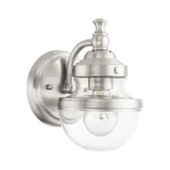 Oldwick 1 Light Brushed Nickel Vanity Sconce by Livex Lighting -Livex Lighting shop brushed nickel livex lighting vanity lighting 17411 91 c3 1000