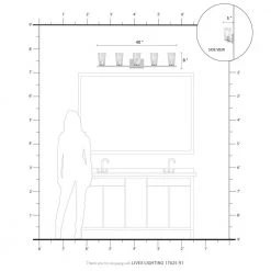 Cityview 40 in. 5-Light Brushed Nickel Vanity Light with Clear Glass Shades by Livex Lighting -Livex Lighting shop brushed nickel livex lighting vanity lighting 17625 91 d4 1000
