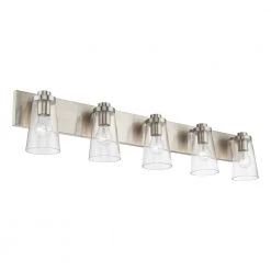 Cityview 40 in. 5-Light Brushed Nickel Vanity Light with Clear Glass Shades by Livex Lighting -Livex Lighting shop brushed nickel livex lighting vanity lighting 18185 91 fa 1000
