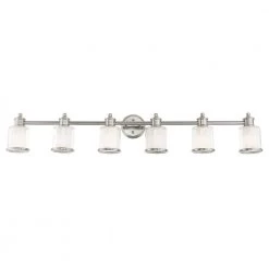 Middlebush 6 Light Brushed Nickel Vanity Sconce by Livex Lighting 20 Middlebush 6 Light Brushed Nickel Vanity Sconce by Livex Lighting -Livex Lighting shop brushed nickel livex lighting vanity lighting 40216 91 1f 1000