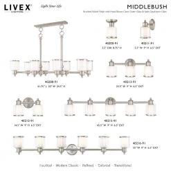 Middlebush 6 Light Brushed Nickel Vanity Sconce by Livex Lighting 24 Middlebush 6 Light Brushed Nickel Vanity Sconce by Livex Lighting -Livex Lighting shop brushed nickel livex lighting vanity lighting 40216 91 d4 1000