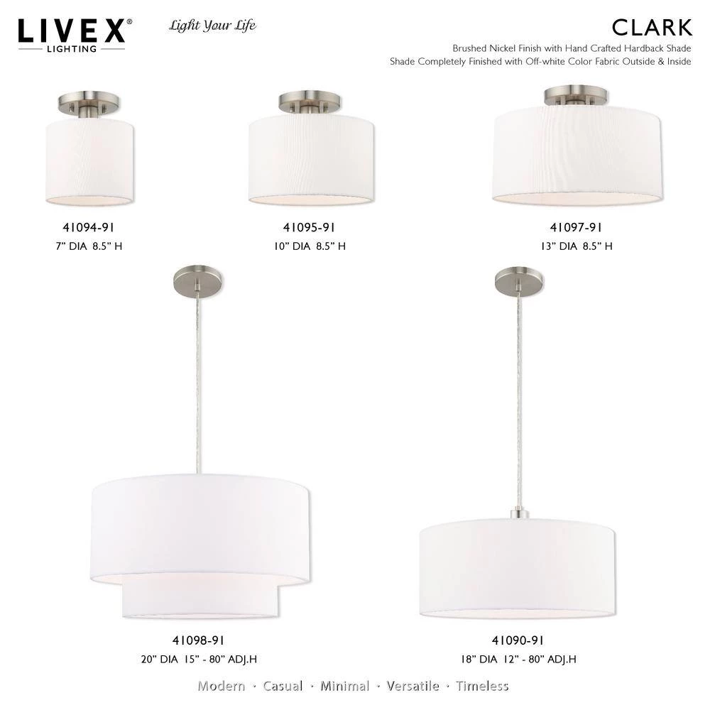 Clark 1 Light Brushed Nickel ADA Wall Sconce by Livex Lighting 13 Clark 1 Light Brushed Nickel ADA Wall Sconce by Livex Lighting - Image 13