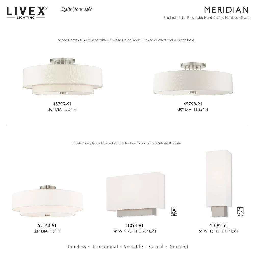 Clark 1 Light Brushed Nickel ADA Wall Sconce by Livex Lighting 12 Clark 1 Light Brushed Nickel ADA Wall Sconce by Livex Lighting - Image 12