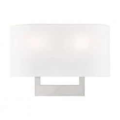 Hayworth 2-Light Brushed Nickel ADA Wall Sconce by Livex Lighting