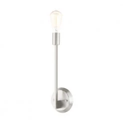 Prague 1 Light Brushed Nickel Sconce by Livex Lighting 19 Prague 1 Light Brushed Nickel Sconce by Livex Lighting -Livex Lighting shop brushed nickel livex lighting vanity lighting 45839 91 1f 1000