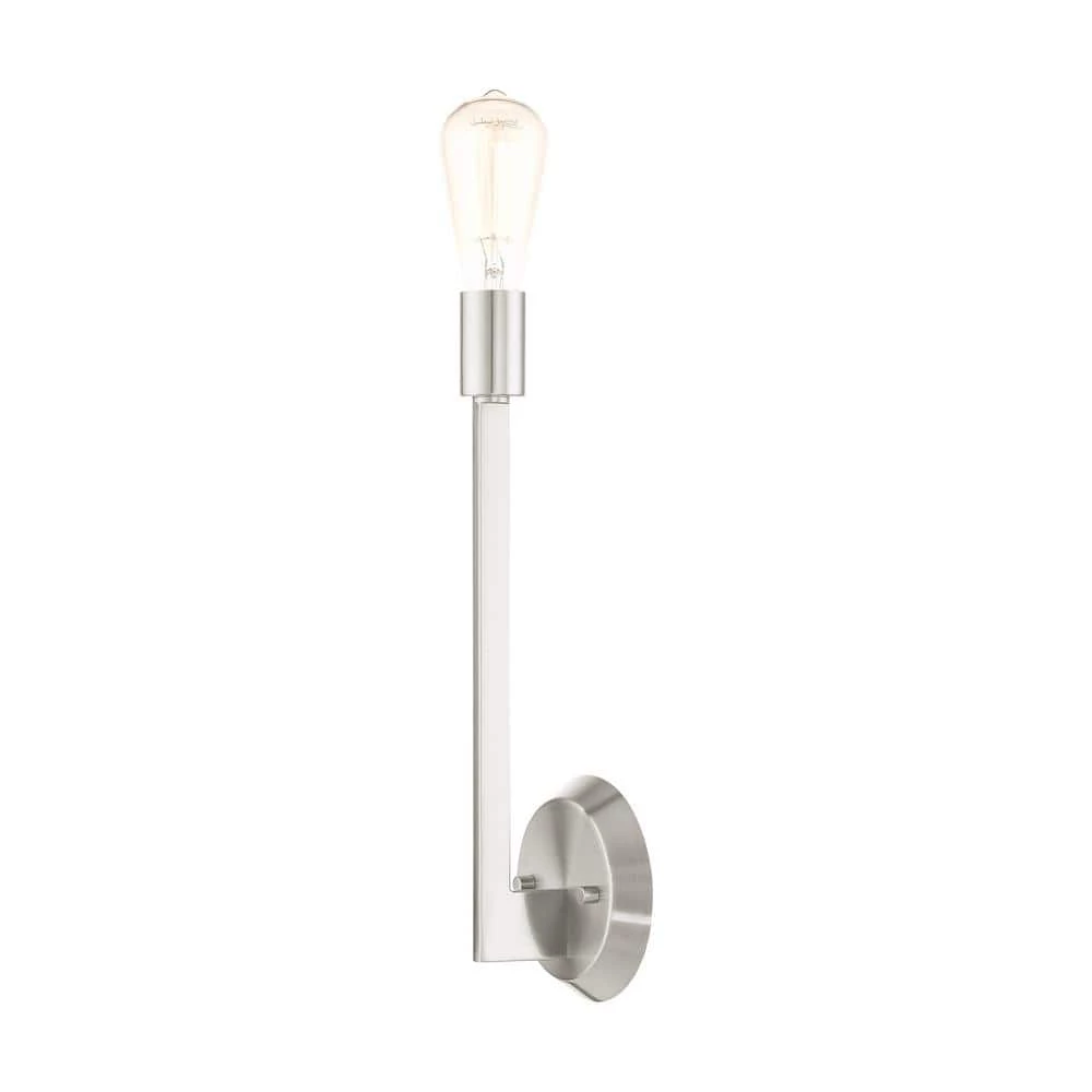 Prague 1 Light Brushed Nickel Sconce by Livex Lighting 1 Prague 1 Light Brushed Nickel Sconce by Livex Lighting