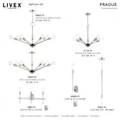 Prague 1 Light Brushed Nickel Sconce by Livex Lighting 23 Prague 1 Light Brushed Nickel Sconce by Livex Lighting -Livex Lighting shop brushed nickel livex lighting vanity lighting 45839 91 d4 1000