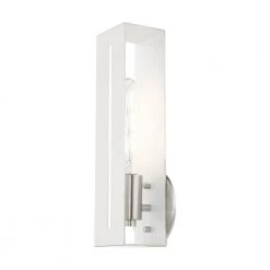 Soma 1 Light Brushed Nickel ADA Single Sconce by Livex Lighting -Livex Lighting shop brushed nickel livex lighting vanity lighting 45953 91 fa 1000