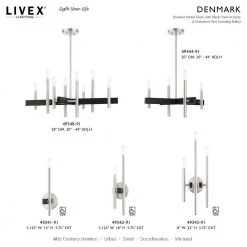 Denmark 2 Light Brushed Nickel ADA Double Sconce by Livex Lighting -Livex Lighting shop brushed nickel livex lighting vanity lighting 49342 91 d4 1000
