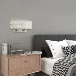 Calinda 2 Light Brushed Nickel ADA Double Sconce by Livex Lighting -Livex Lighting shop brushed nickel livex lighting vanity lighting 49877 91 1d 1000